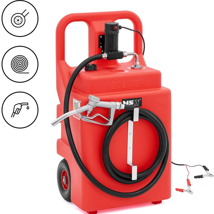 MSW Mobile Tankstelle Tankanlage fahrbar Dieseltank Benzintank 120 l elektrisch