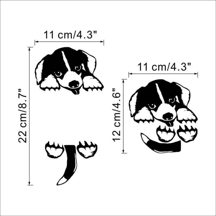 Image du produit Cover-Discount Interrupteur autocollant mural chien (12 cm)