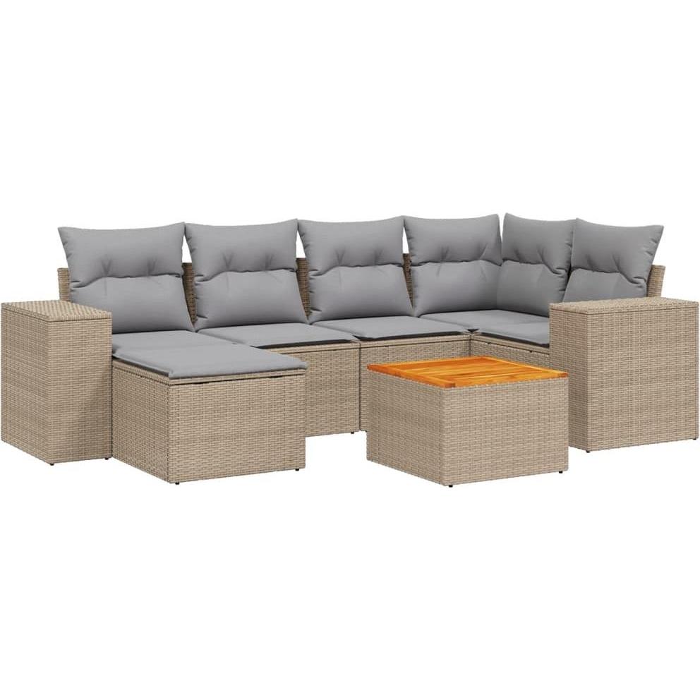 VidaXL, Gartenlounge, 10-tlg. Garten-Lounge-Set mit Kissen
