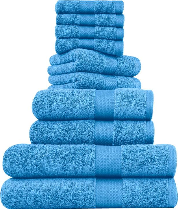 Angela Bruderer Towels 10-piece set terry cloth uni (70 x 140 cm, 30 x 30 cm, 30 x 50 cm)