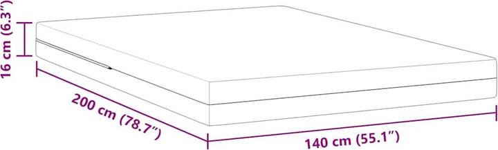 Produktbild vidaXL Schaumstoffmatratze (Schaumstoffkern, 140 x 200 cm)