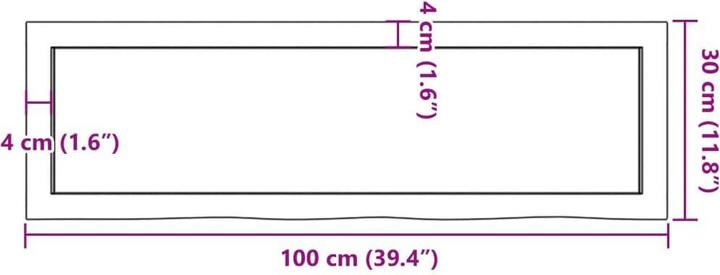 Immagine prodotto vidaXL Lian (100 x 30 x 6 cm)