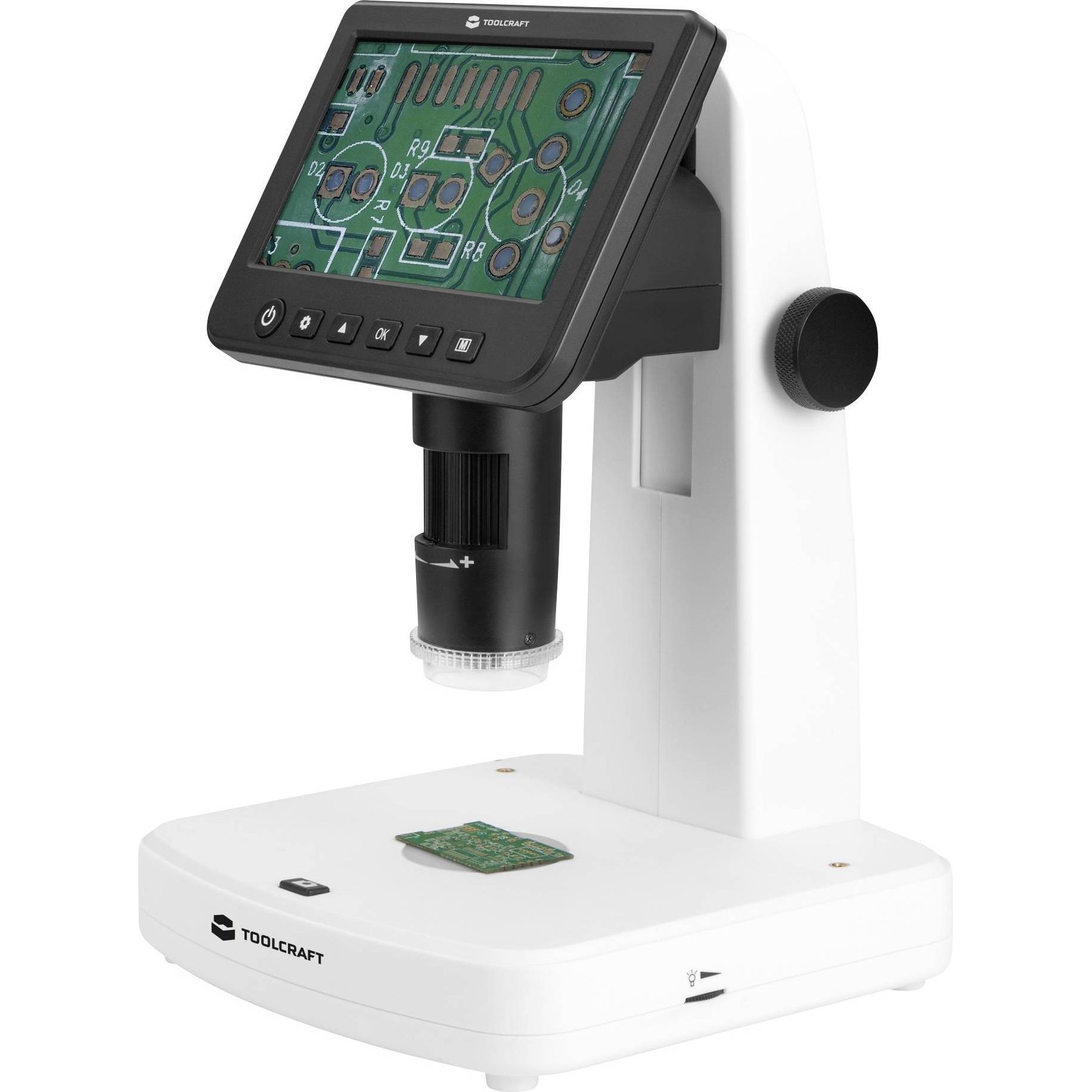 Toolcraft TO-9076404 Microscopio digitale LCD da 12,7 cm (5 pollici) con Polaris
