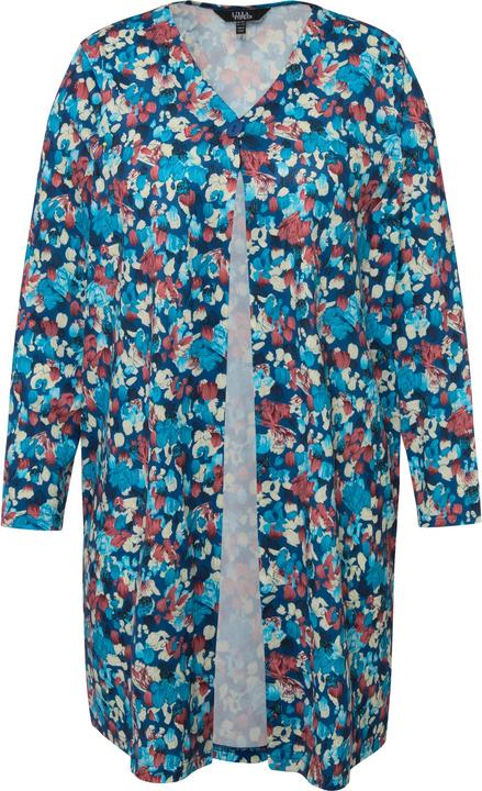Produktbild Ulla Popken Jerseyjacke, Pinselstriche, A-Linie, V-Ausschnitt (58)