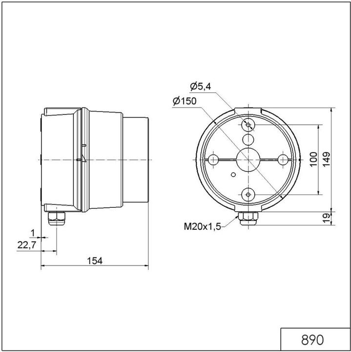 Produktbild Werma Blink-Signalleuchte IP65 25W rot