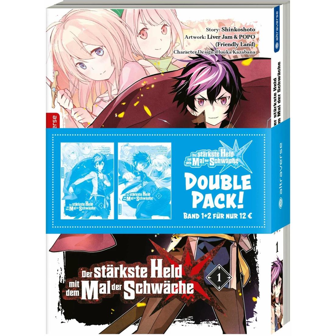 Der stärkste Held mit dem Mal der Schwäche Double Pack 01 & 02, Belletristik von Friendly Land, Huuka Kazabana, Shinkosh...