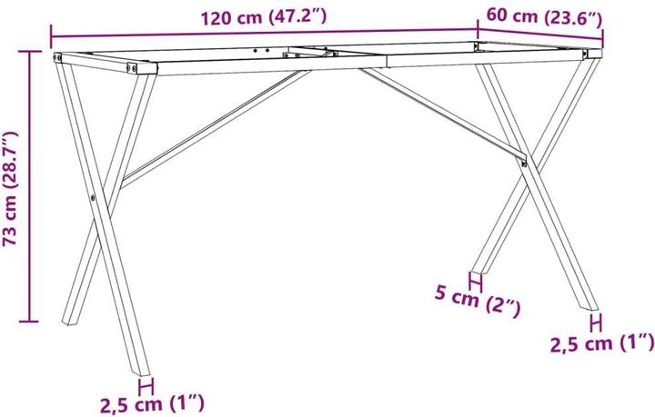 Actual product image vidaXL Esstischbein