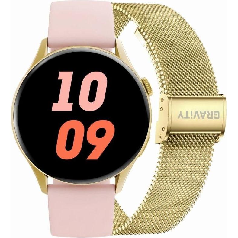 Gravity Zegarek damski SMARTWATCH GT11-3 LGD/LGD/PK (45 mm), Smartwatch