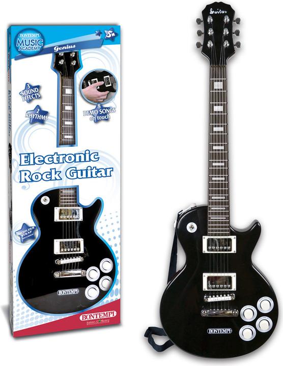 Actual product image Bontempi Electric Rock Guitar Black (Italian, English, German, French)