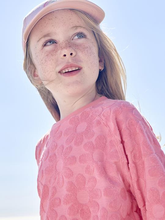 Actual product image Vertbaudet Mädchen-Set mit Frottee-Blumen: Sweatshirt & Shorts (104)