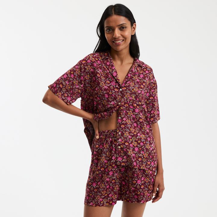 Immagine prodotto La Redoute Collections Fliessender Kurzpyjama mit Blumendruck (XL)