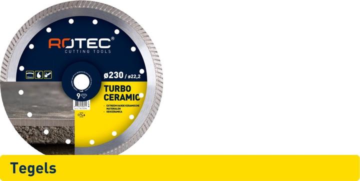 Immagine prodotto Rotec Disco Diamantato Turbo per Ceramica