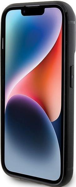 Immagine prodotto Karl Lagerfeld KLHCP15LHDSPLK Custodia rigida iPhone 15 Pro 6.1" czarny/nero con logo strass e placca in metallo (Apple iPhone 15 Pro)