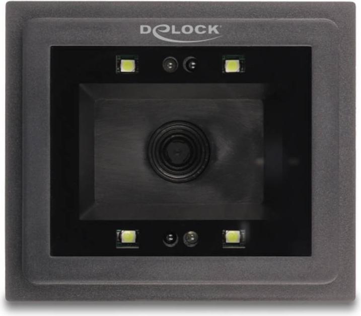Actual product image Delock USB barcode scanner 1D and 2D wired for stationary installation (1D barcodes, 2D barcodes, QR Code)
