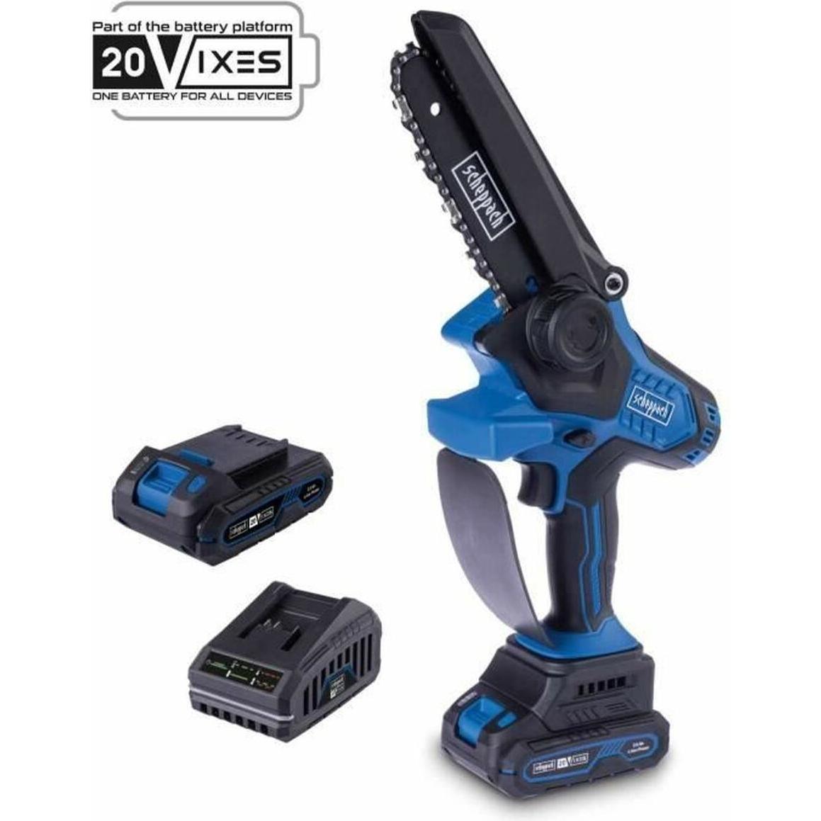 Scheppach, Motosega, Akku-Baumsäge 20V BC-PS150-X Set (Sega a catena a batteria)