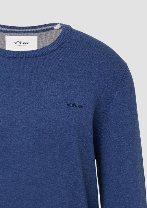 Produktbild s.Oliver Strickpullover Baumwollpullover mit Logo-Stickerei (XL)