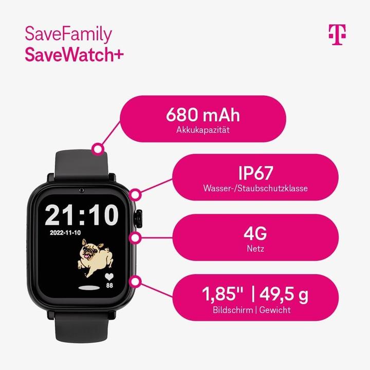 Produktbild Telekom Smartwatch für Kinder mit SOS-Funktion, GPS, Face ID und SIM-Karte