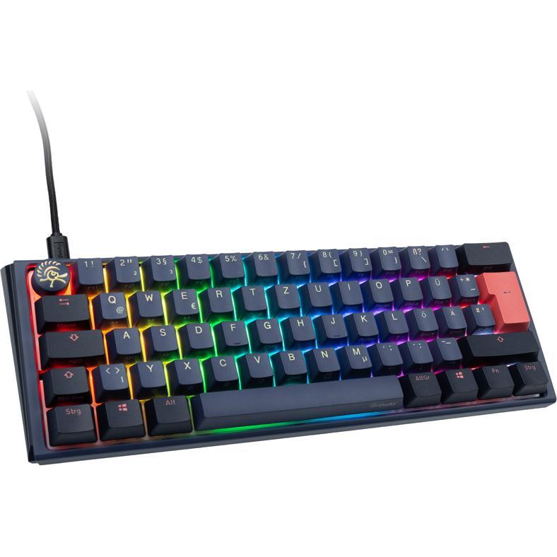 Ducky One 3 Cosmic Blue Mini Gaming Tastatur, RGB LED - MX-Blue (DE, Kabelgebunden), Tastatur, Blau