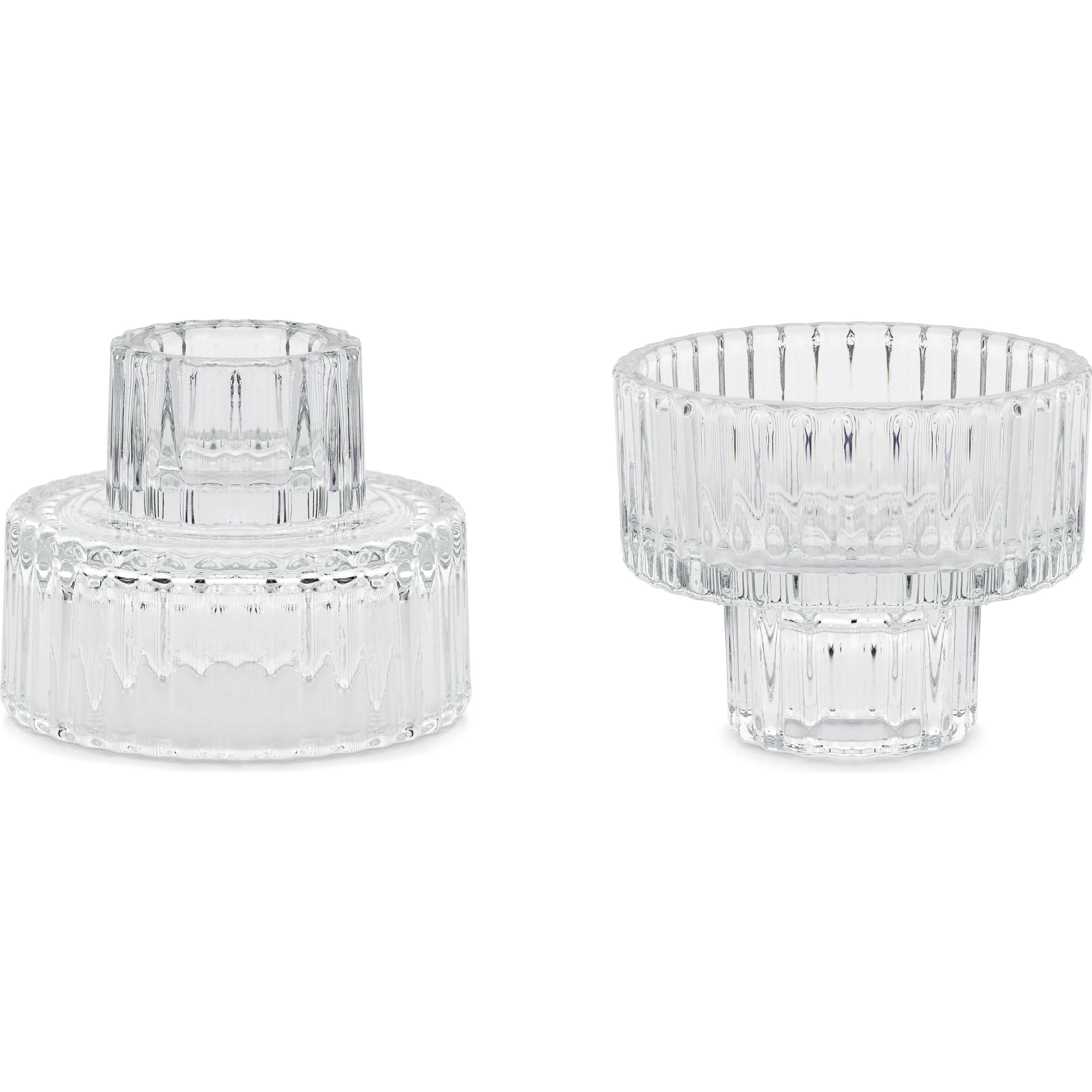 Partydeco, Candeliere, Glas-Kerzenhalter 2-in-1 Rand