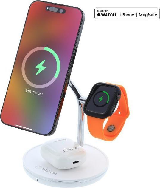 Actual product image Tellur 3in1 MagSafe Wireless Desk Charger (22.50 W)