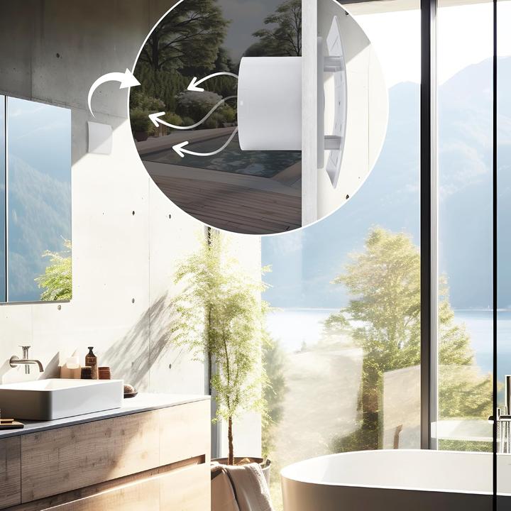 Produktbild Vent Systems Badlüfter mit Feuchtigkeitssensor & Timer (100 mm)