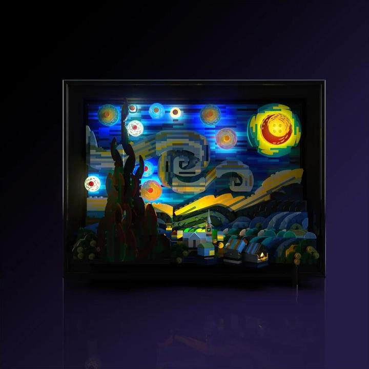 Image du produit Light my bricks LMB 2.0 Kit d'éclairage LED pour LEGO 21333 Vincent van Gogh - Nuit étoilée