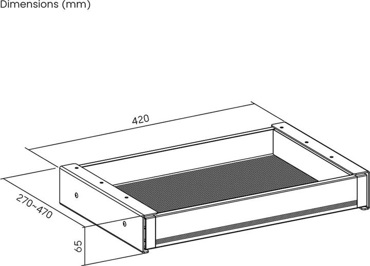 Produktbild Value Untertisch-Schublade 420x470 schw