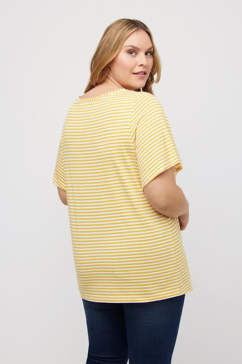 Image du produit Ulla Popken T-shirt encolure bateau, avec manches courtes chauve-souris (42, 44)