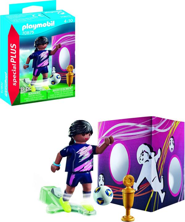 Produktbild Playmobil Fussballerin mit Torwand (70875, Playmobil Special Plus)