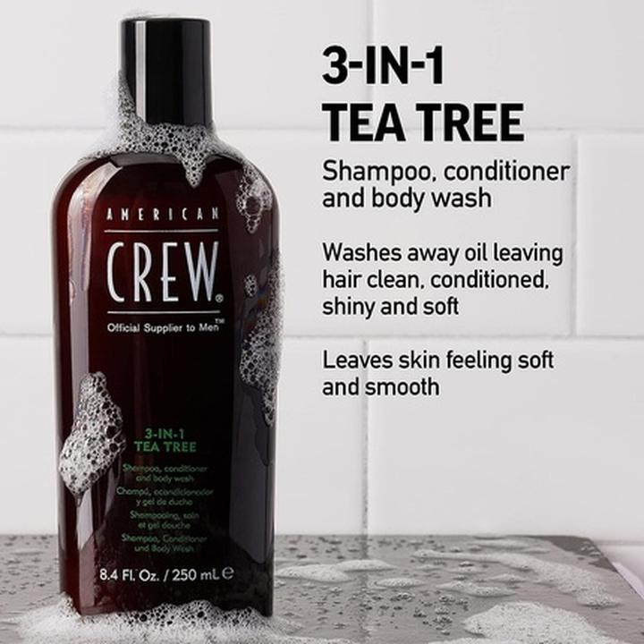 Actual product image American Crew 3-IN-1 Tea Tree (1000 ml, Liquid shampoo)