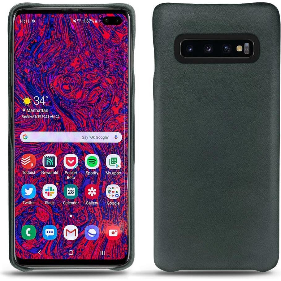 Thumbnail - Noreve Lederschutzhülle (Samsung Galaxy S10+), Smartphone Hülle, Blau