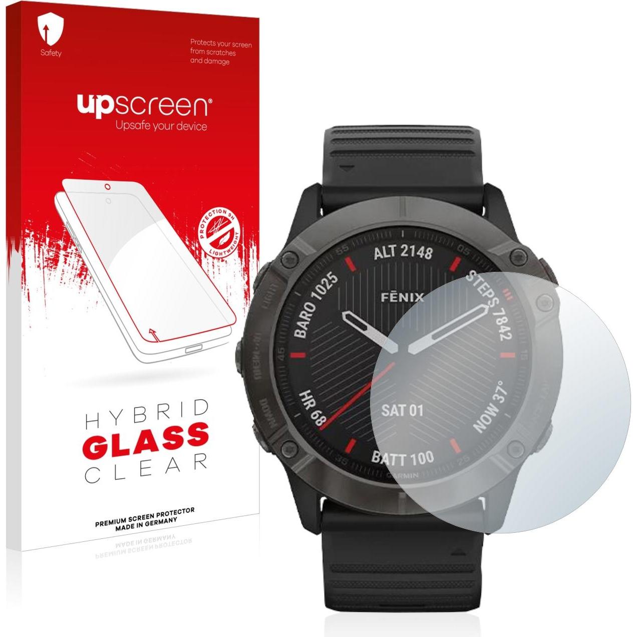 upscreen Scratch Shield Panzerglasfolie, Smartwatch Schutzfolie, Transparent
