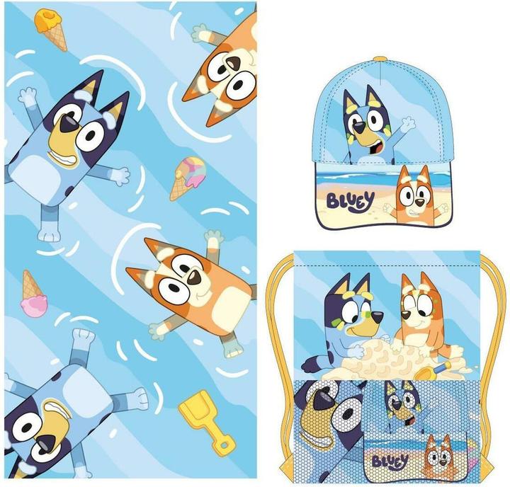 Actual product image Cerdá Bluey set towel + bag + cap