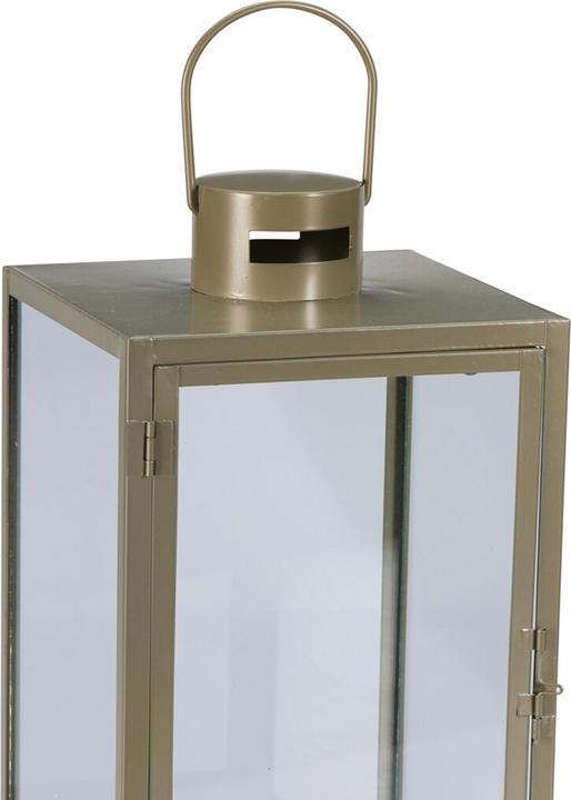 Produktbild Mojawo 2tlg Metall Laternen Set Olivegrün Gartenlaterne Windlicht ca.H34/47cm