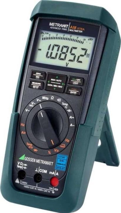 Satz Sicherheitsmessleitungen · 2 Mignon Batterien (Typ AA) · Bedienungsanleitung · CD-ROM mit Demosoftware · DAkkS-Kalibrierschein · Gummischutzhülle.