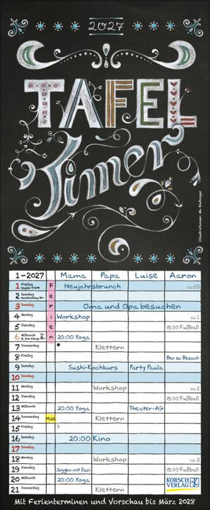 Produktbild Tafel Timer 2027