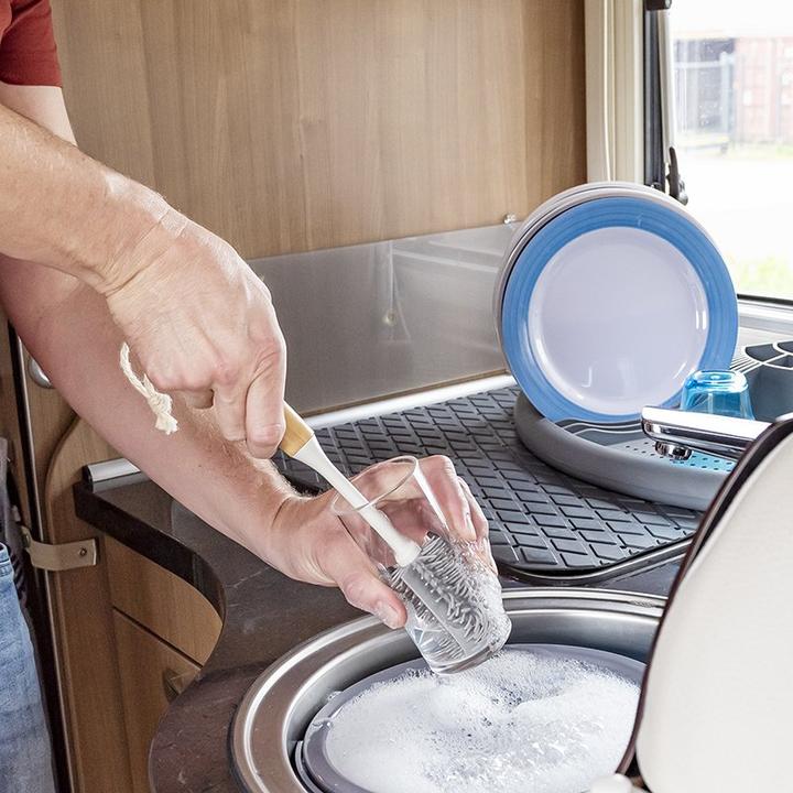 Image du produit ProPlus Brosse à bouteille Silicone 31,5 cm Ø5 cm x 7,5 cm Bambou (1 pcs)