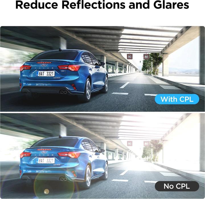 Produktbild Viofo CPL-600 Rear Filter, Anti-Glare Circular Polarizing Lens for RTC420/A329S/A329T Series