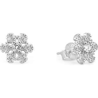 Beneto, Ohrringe, Playful Silver Snowflake Earrings AGUP2750