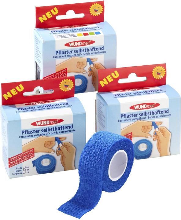 Actual product image Wundmed Plaster, self-adhesive, set of 3, blue (3x)