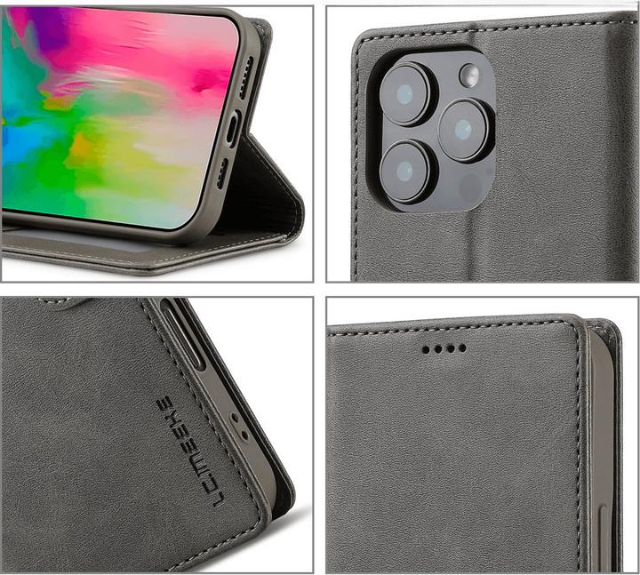 Produktbild LC.Imeeke iPhone 16 Pro - Leder Etui Hülle (Apple iPhone 16 Pro)
