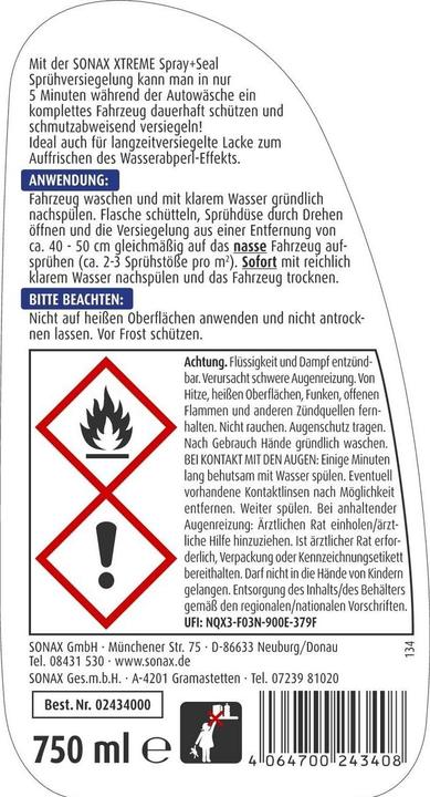 Actual product image Sonax XTREME Spray+Protect 750ml (750 ml)