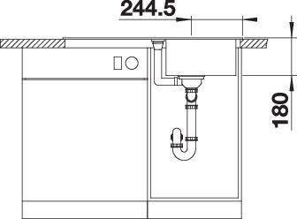 Produktbild Blanco FAVUM 45 S (86 cm, 43.50 cm)