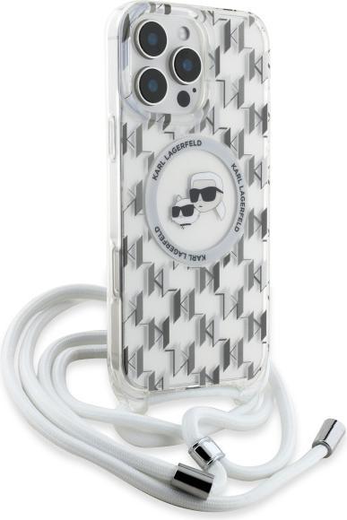 Actual product image Karl Lagerfeld KLHMP16XHCKLCT iPhone 16 Pro Max 6.9" transparent hardcase IML Crossbody Monogra (Apple iPhone 16 Pro Max)