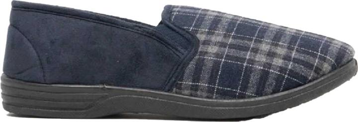 Actual product image Zedzzz Mens Harley Check Felt Gusset Slippers (50.5)