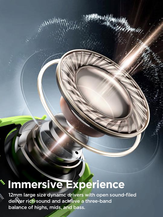 Productafbeelding Joyroom Cuffie on-ear draadloze Openfree JR-OE1 - verdi (ANC, 18 h, Draadloze)