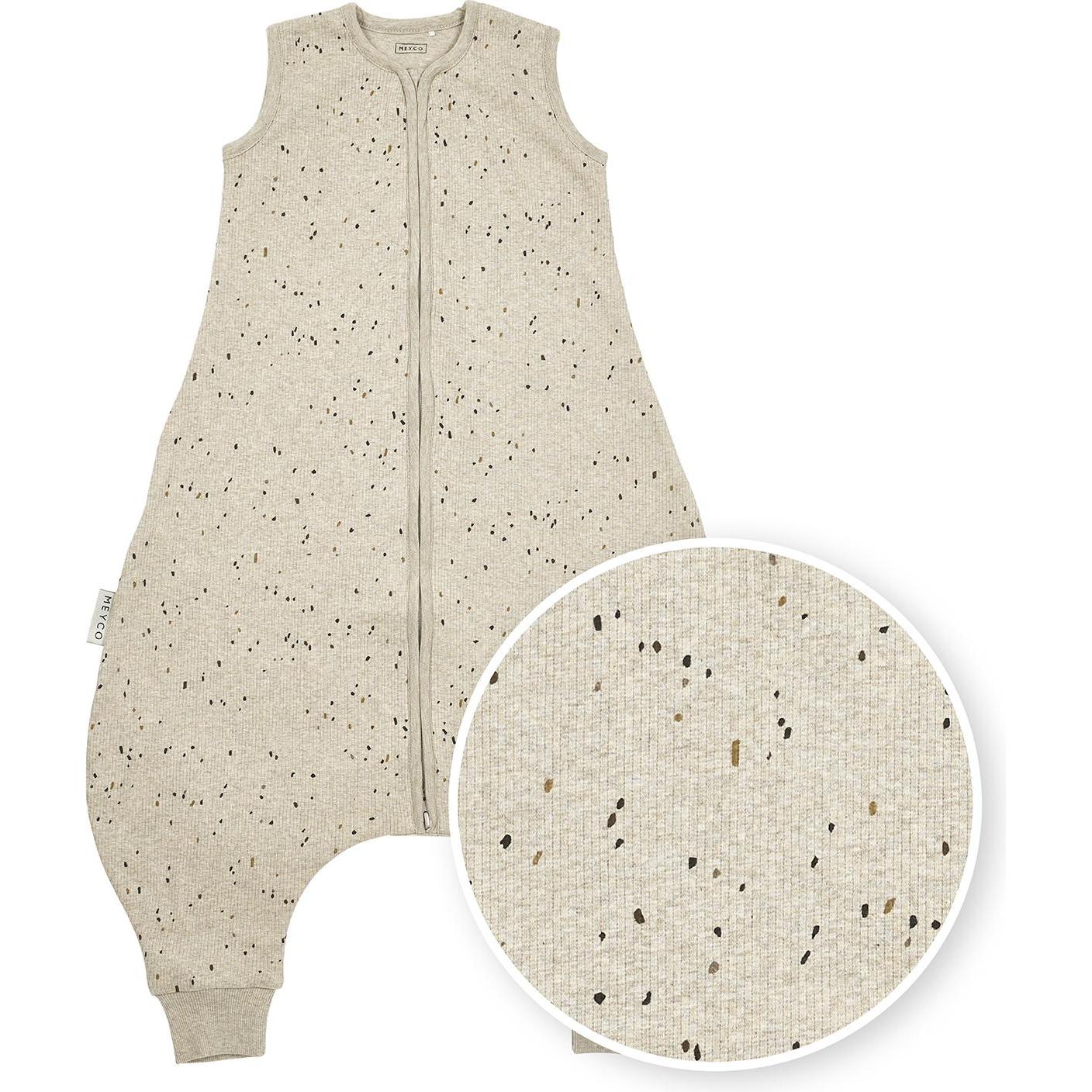 Meyco, Babyschlafsack, Baby Rib Mini Spot baby sommer schlafoverall jumper (80 cm)