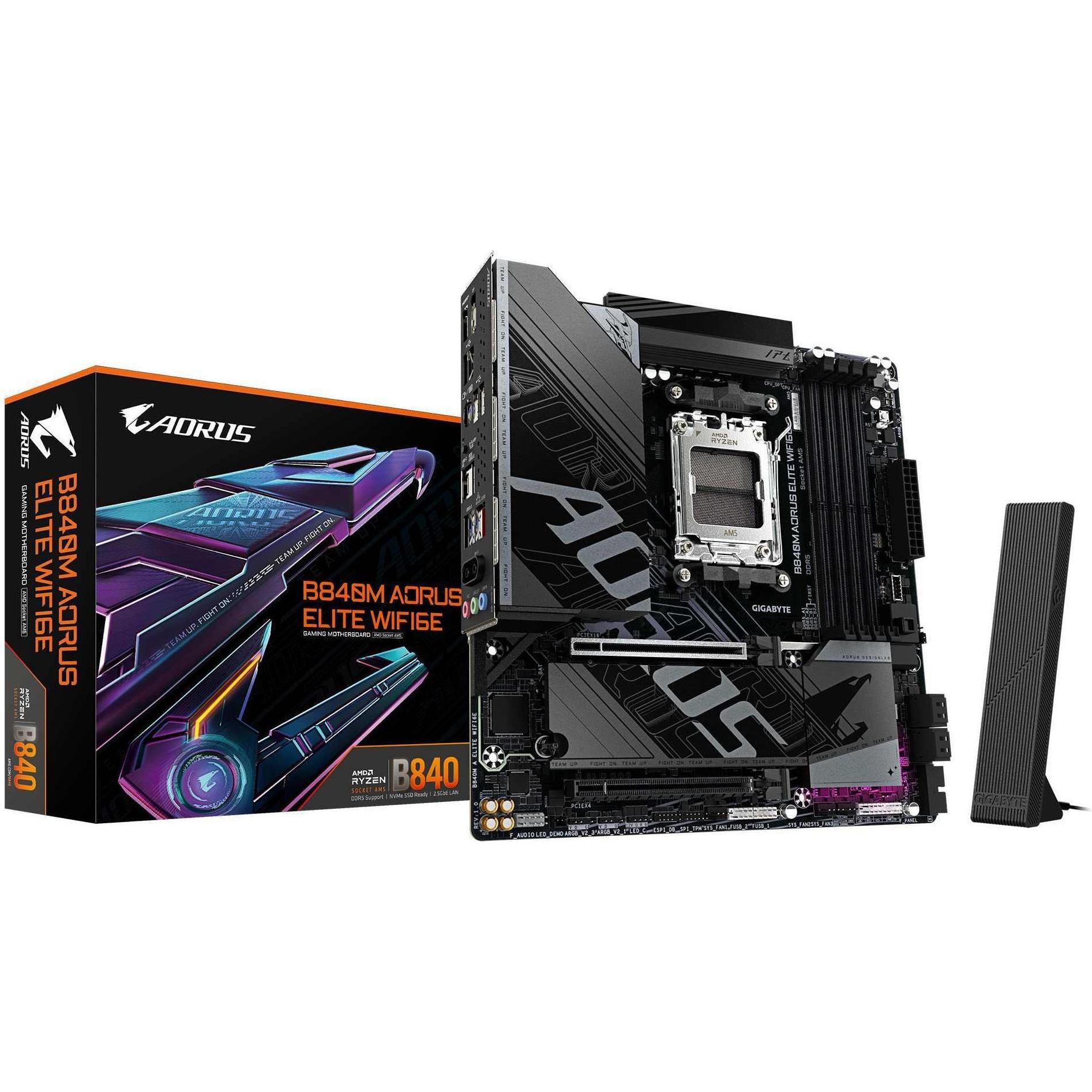 Gigabyte B840M AORUS ELITE WIFI6E (AM5, AMD B840, mATX), Mainboard