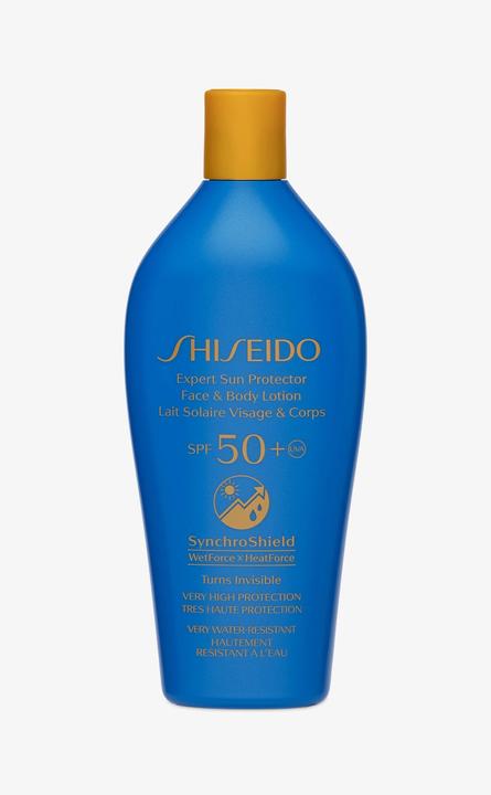 Image du produit Shiseido Lotion solaire protectrice experte pour le visage et le corps SPF50 (Crème solaire, SPF 50, 300 ml, 377 g)