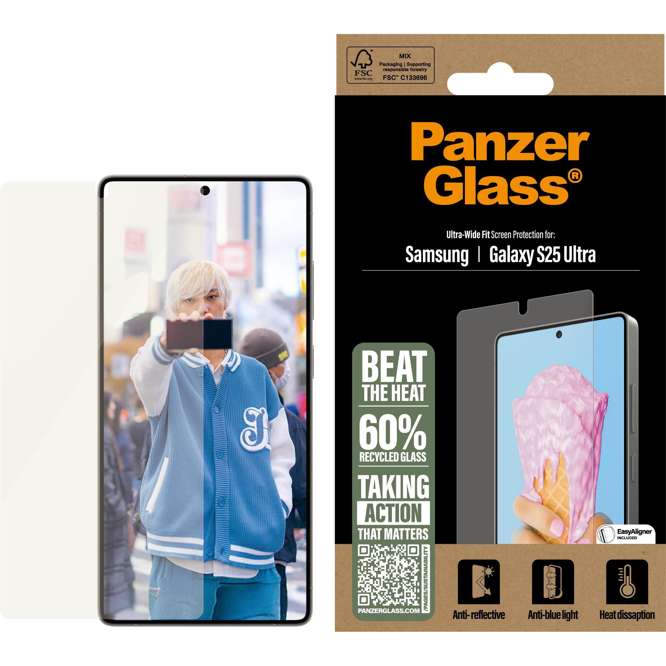 Thumbnail - PanzerGlass Ultra Wide Fit All-in-One (1 Stück, Samsung Galaxy S25 Ultra), Smartphone Schutzfolie, Transparent